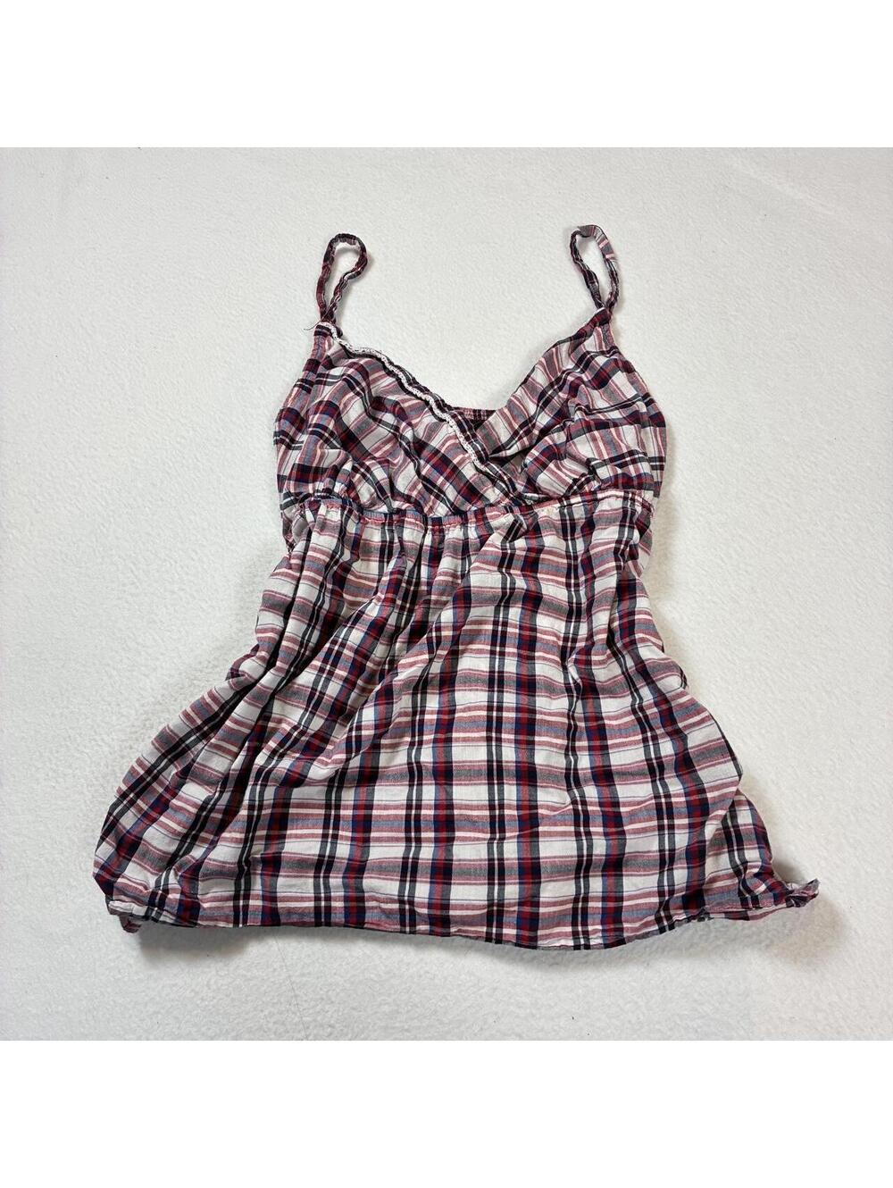 Faded Glory plaid babydoll top size XL!
